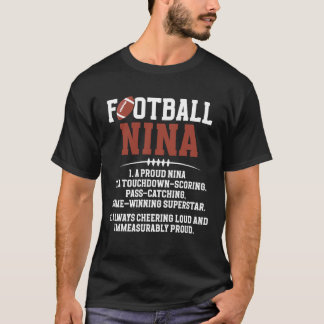 Fotboll Nina Definition Nina av en fotbollsspelare T Shirt