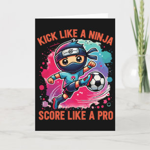Fotboll Ninja Spark Som En Ninja Gör Mål Som En Pr Kort