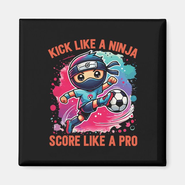 Fotboll Ninja Spark Som En Ninja Gör Mål Som En Pr Magnet (Framsidan)