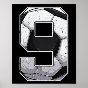 Fotboll Nionde 9-års födelsedag Pojke Nio 9 år gam Poster