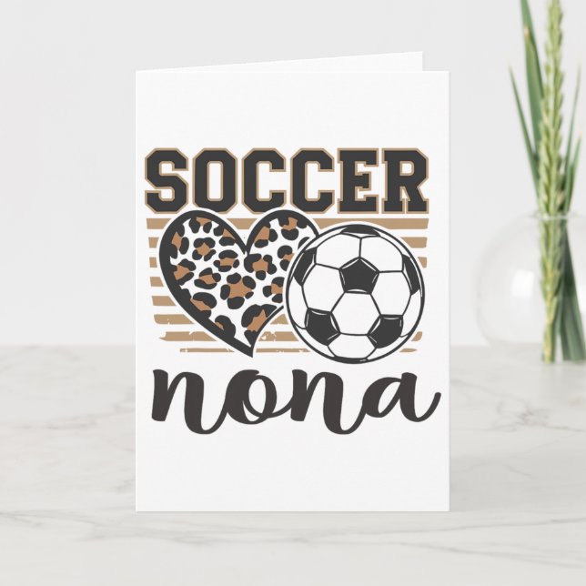 Fotboll Nona Leopard Heart Familj Matchande  Kort (Framsida)