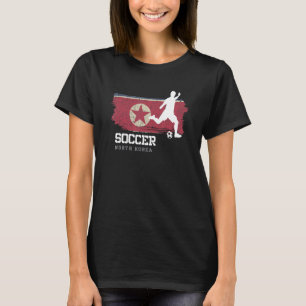 Fotboll Nordkorea Flagga Fotbollslag Fotbollsspela T Shirt