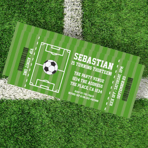 Fotboll Novelty Biljett Personlig Inbjudningar