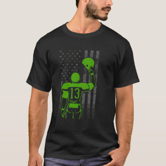 Fotboll nummer 13-Gröntens fotbollsspelare-Flagga T Shirt