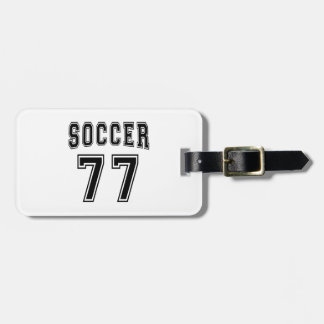 Fotboll numrerar 77 designer bagagebricka