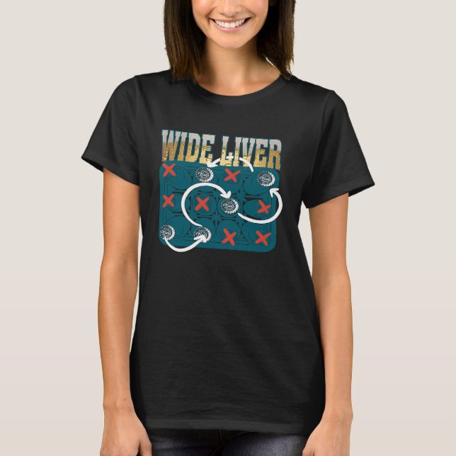 Fotboll och Beer Pun Wide Liver American Football  T Shirt (Framsida)