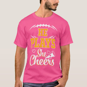 Fotboll Och Cheer Mamma Cheerleading Mor Fotboll T Shirt