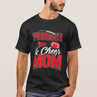 Fotboll och Cheer Mamma CheerLeading Mor T Shirt