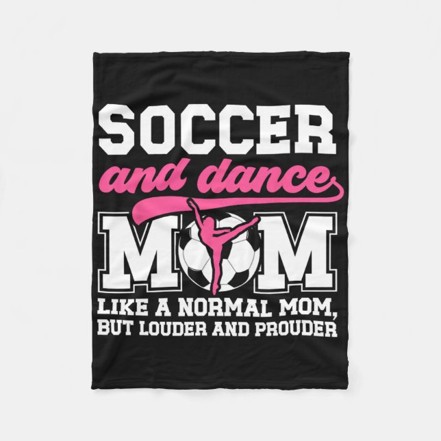 Fotboll Och Dans Mamma Definition Dansar Och Fotbo Fleecefilt (Framsidan)