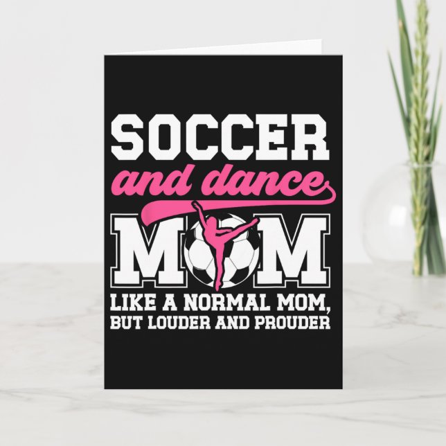 Fotboll Och Dans Mamma Definition Dansar Och Fotbo Kort (Framsida)