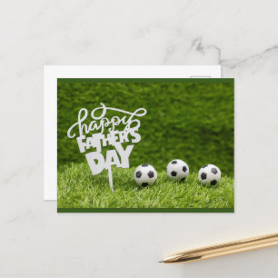 Fotboll och Glad fadersdag för pappas kort