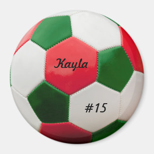 Fotboll och Grönt Magnet