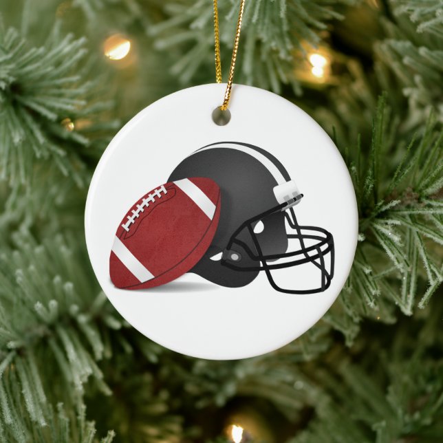 Fotboll och Helmet-jul Julgransprydnad Keramik (Träd)