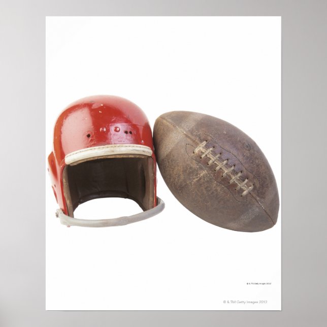 Fotboll och hjälm poster (Framsidan)