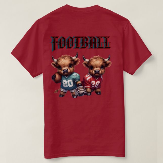 Fotboll och höglandet t shirt (Design baksida)