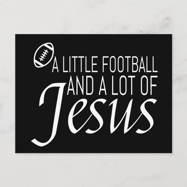 Fotboll och Jesus Vykort (Framsida)