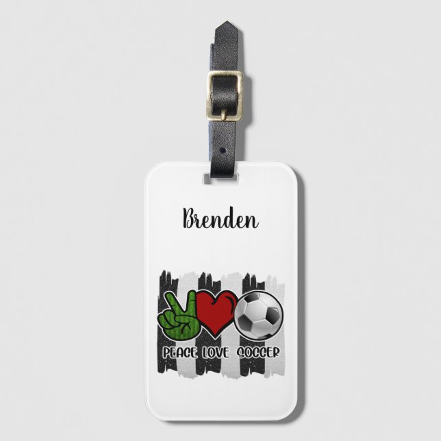 Fotboll och Kärlek Bagagebricka (Framsida vertikal)