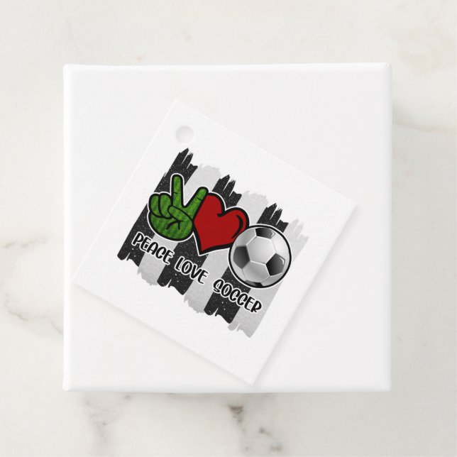 Fotboll och Kärlek Gåvor Etiketter (På plats)