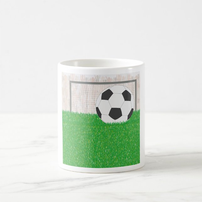Fotboll och mål kaffemugg (Skapare uppladdad)