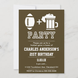 Fotboll och ölinbjudan inbjudningar