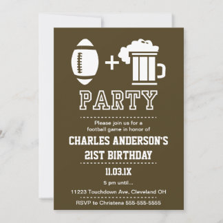 Fotboll och ölinbjudan inbjudningar