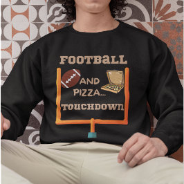 Fotboll och Pizza Lång Ärmad Tröja