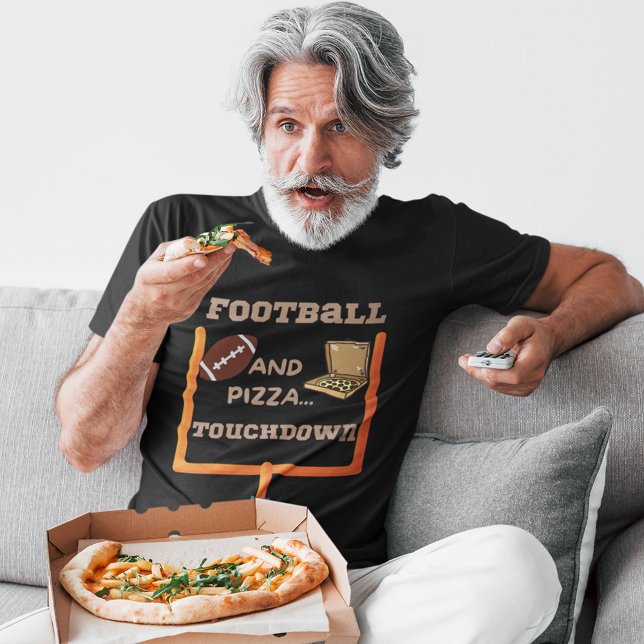 Fotboll och Pizza T Shirt (Football and pizza t shirts for men)