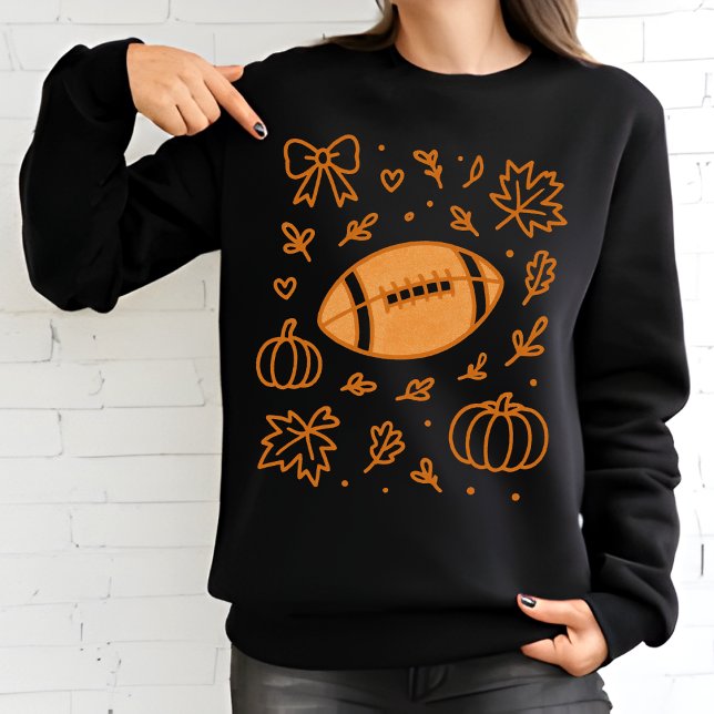 Fotboll och pumpor | Mysigt Thanksgiving - fall T Shirt (Skapare uppladdad)