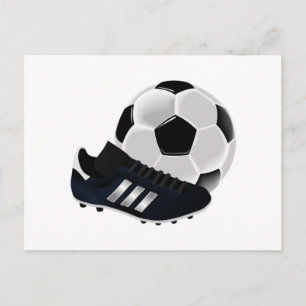 Fotboll och rengöringar vykort