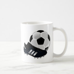 Fotboll och sko kaffemugg