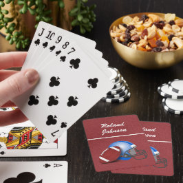 Fotboll och spelarens hjälm personaliserar med Nam Casinokort