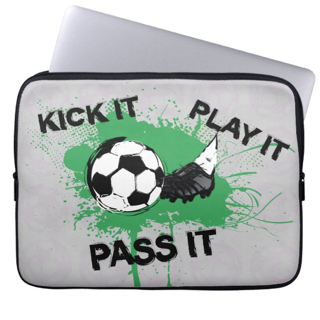 Fotboll och startsdesign laptop fodral (Framsidan)