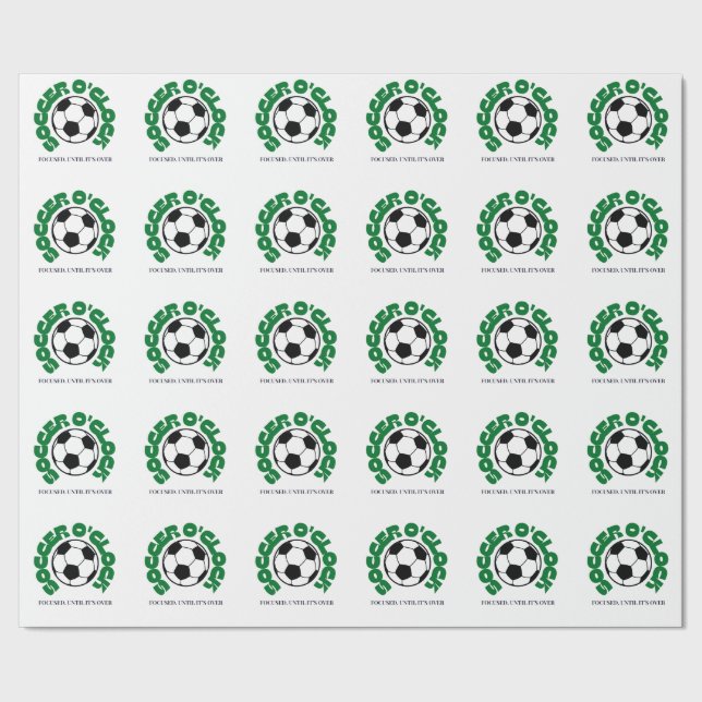 Fotboll O'Clock – Fokuserad Tills Det Är Över | Fo Presentpapper (Seam)