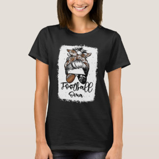 Fotboll Oma Vintage Leopard Rufsigt Uppleat Blekad T Shirt