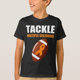 Fotboll Orange Band Multipel Skleros Medvetenhet T Shirt