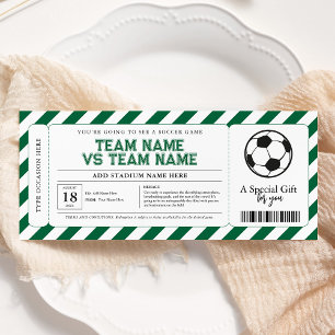 Fotboll Överraskningspresent Spel Biljett Certifik Inbjudningar