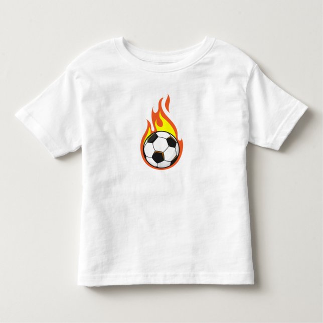 Fotboll på eld t shirt (Framsida)