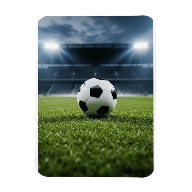 Fotboll på Fält under Stadium Ljus - Magnet (Vertikal)