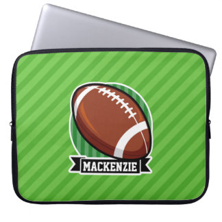 Fotboll på Grönt Rand Laptop Fodral