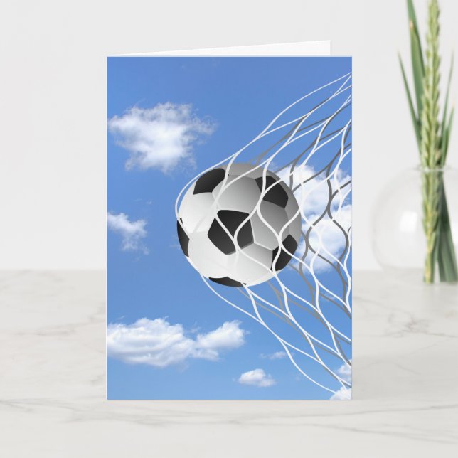 Fotboll på nettofödelsedag kort (Framsida)