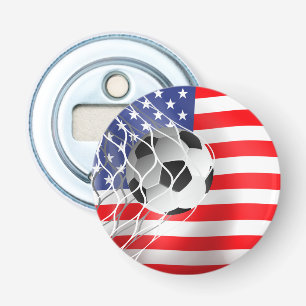 Fotboll på USA flagga Flasköppnare