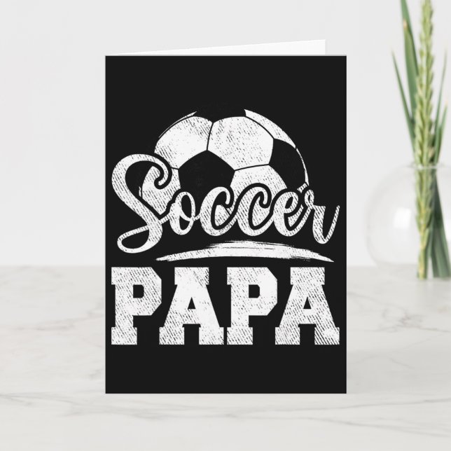 Fotboll Papa Fotbollsspelare Speldag Fars dag  Kort (Framsida)