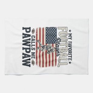 Fotboll Papaya Vintage Amerikansk Flagga Tröja Des Kökshandduk