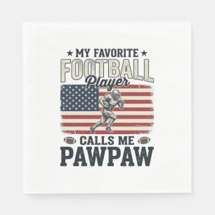 Fotboll Papaya Vintage Amerikansk Flagga Tröja Des Pappersservett