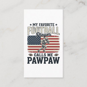 Fotboll Papaya Vintage Amerikansk Flagga Tröja Des Visitkort