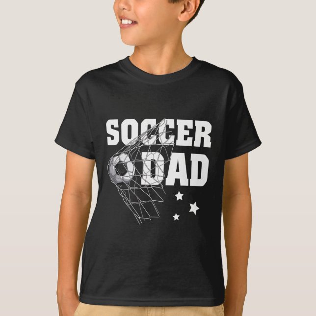 Fotboll Pappa: Älskare Fläkt Far Da T Shirt (Framsida)