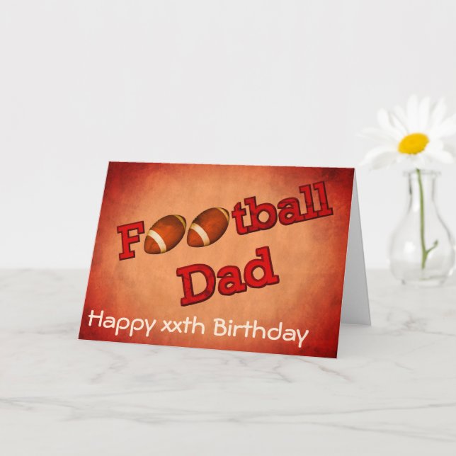 Fotboll Pappa Cute Birthday Kort (Liten växt)