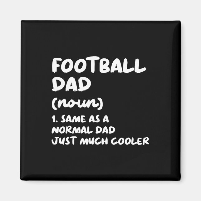 Fotboll Pappa Definition Funny Magnet (Framsidan)