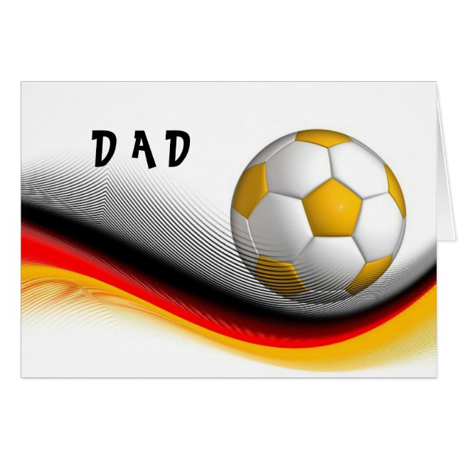 Fotboll Pappa Hälsningskort (Framsidan Horizontal)