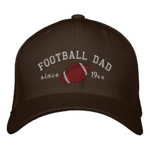Fotboll pappa - lägg till ditt eget år! broderad keps